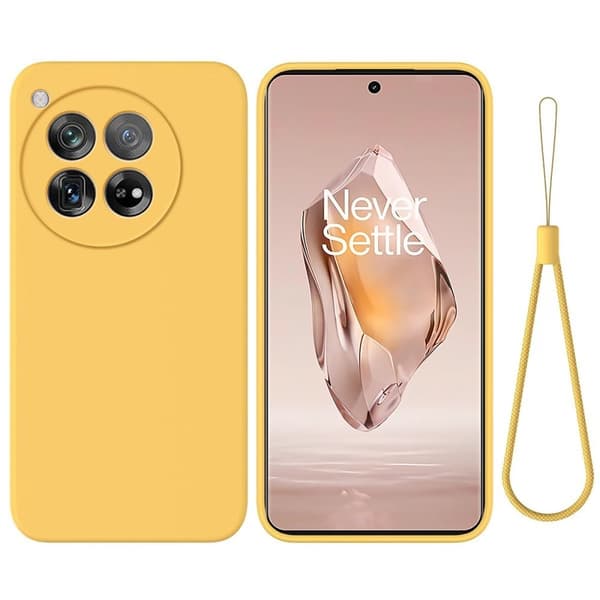 Matte Liquid OnePlus 12R / OnePlus Ace 3 silikone cover - Gul Yellow