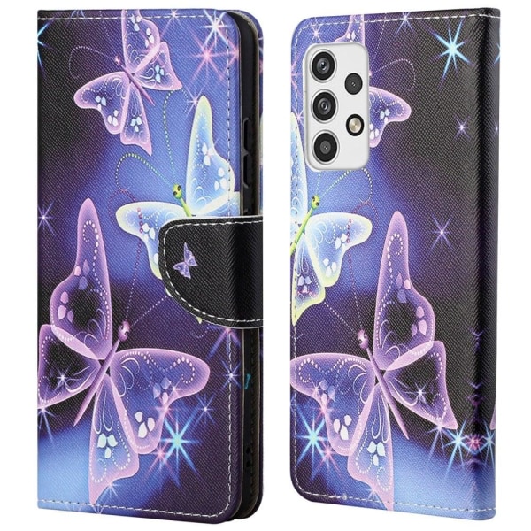 Wonderland Samsung Galaxy A23 Flip Etui - Sparkling Sommerfugle Purple