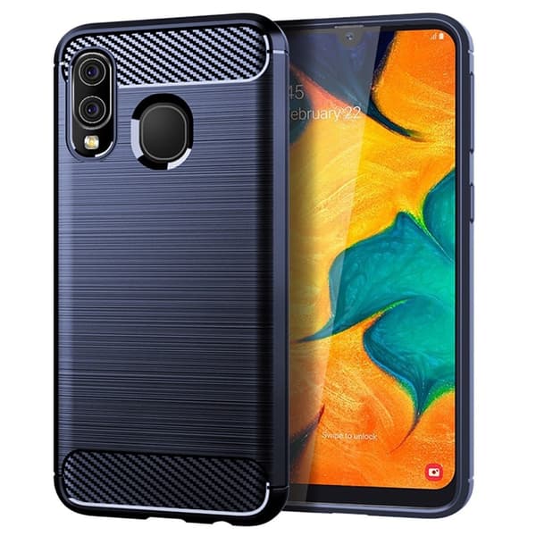 Carbon Flex Samsung Galaxy A40 skal - Blå Blå