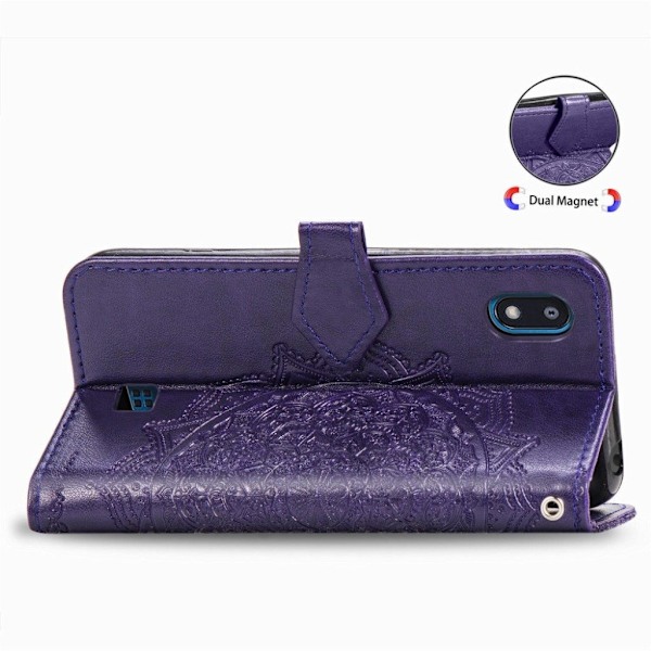 Mandala läder LG K20 (2019) fodral - Lila Lila