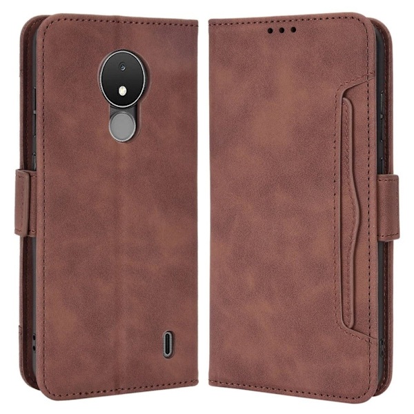 Nokia C21 moderni nahkainen lompakkokotelo - Ruskea Brown