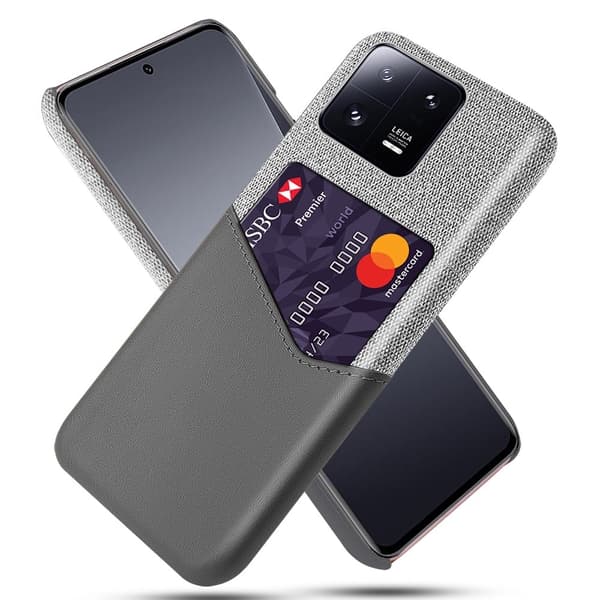 Bofink Xiaomi 13 Pro Kredittkort Deksel - Grå Silver grey