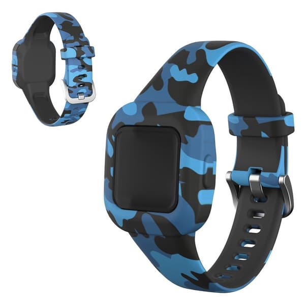 Garmin Vivofit Jr 3 mønster i silikone-urrem - Camouflage Blå Blue