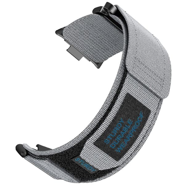 Xiaomi Smart Band 8 Pro / Redmi Watch 4 Magic Tape Nylon Strap korvaava kellonauha - Harmaa Silver grey