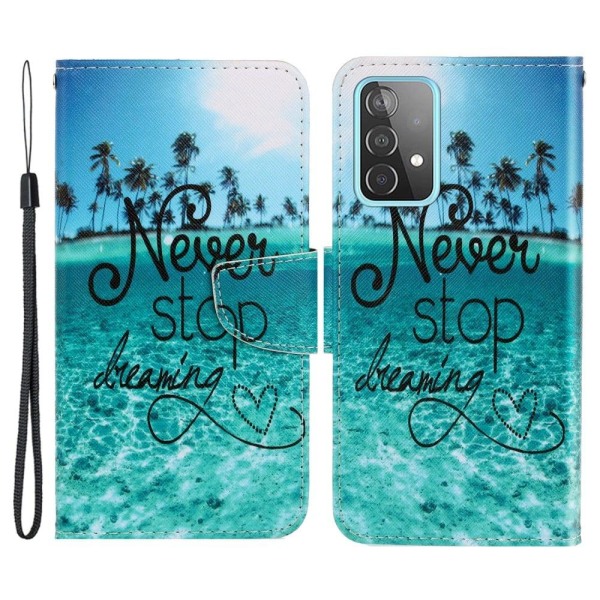 Wonderland Samsung Galaxy A53 5G flip etui - Blue Coconut Grove Blue