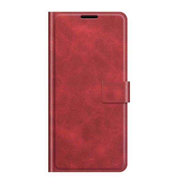 Hållbart konstläder ZTE Blade A51 fodral med plånbok - Röd Röd