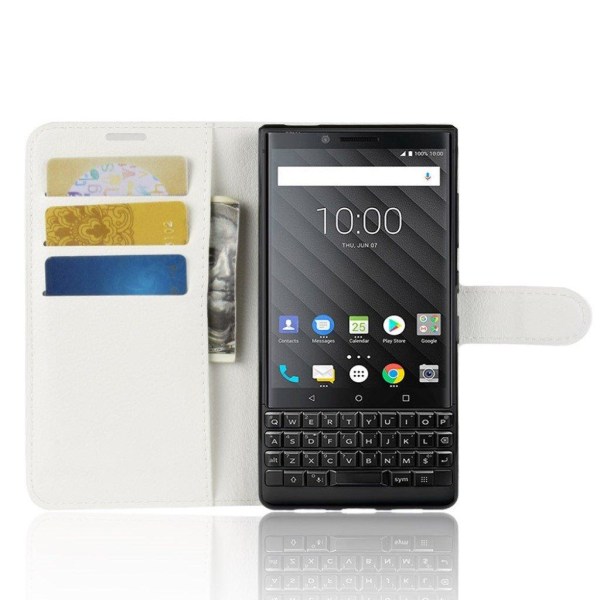 Classic BlackBerry KEY2 flip kotelot - Valkoinen White