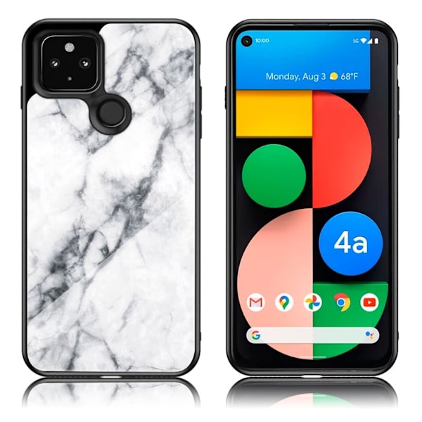 Fantasy Marmor Google Pixel 4a 5G skal - Vit Marmor Vit