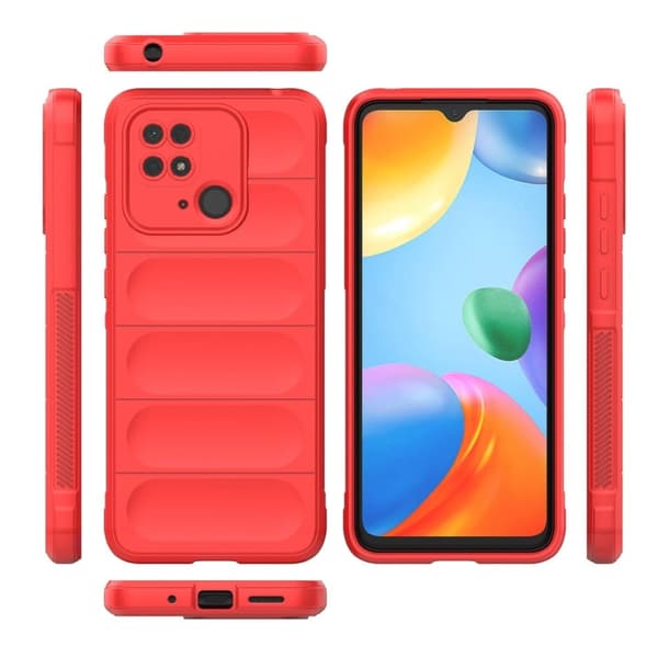 Deksel med mykt grep for Xiaomi Redmi 10C - Rød Red