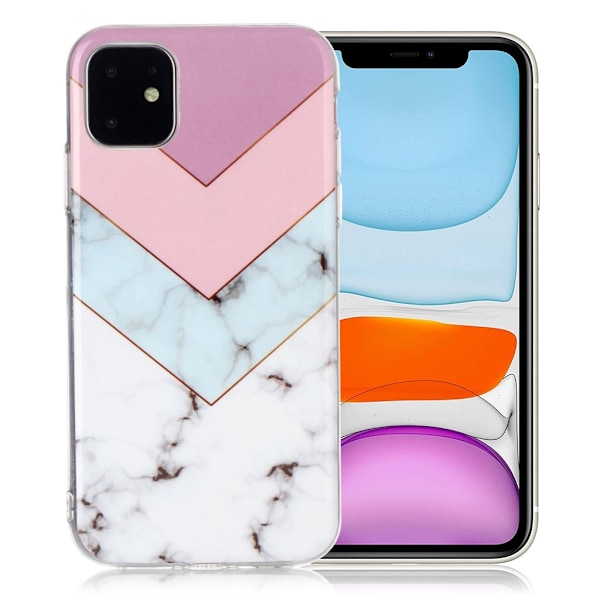 Marble iPhone 11 kuoret - Kolmevärinen Marmori Multicolor