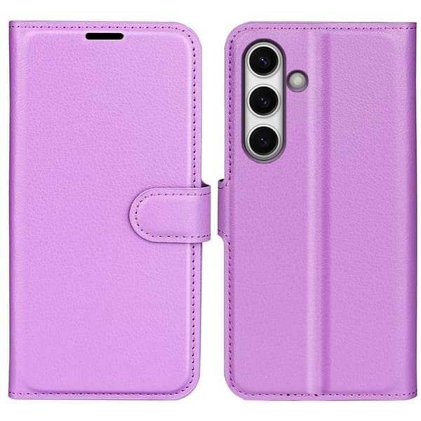Klassisk Samsung Galaxy S24 FE flip etui - Lilla Purple