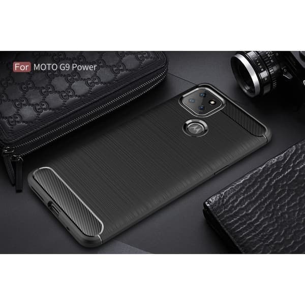 Carbon Flex Motorola Moto G9 Power kotelot - Musta Black