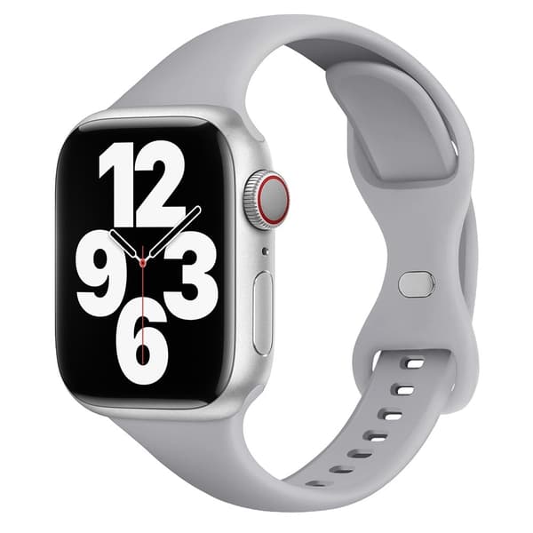 Apple Watch Series 41mm / 40mm / 38mm silikone urrem - Overskyet Grå Silver grey