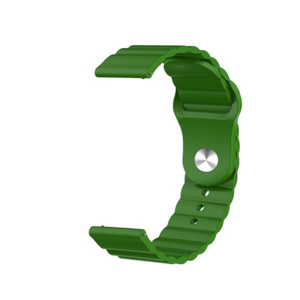 22mm Universal simple silicone watch band - Dark Green Grön