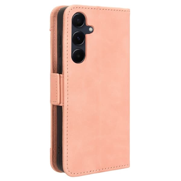 Lommebok-etui i moderne skinn-design Samsung Galaxy A55 - Rosa Pink