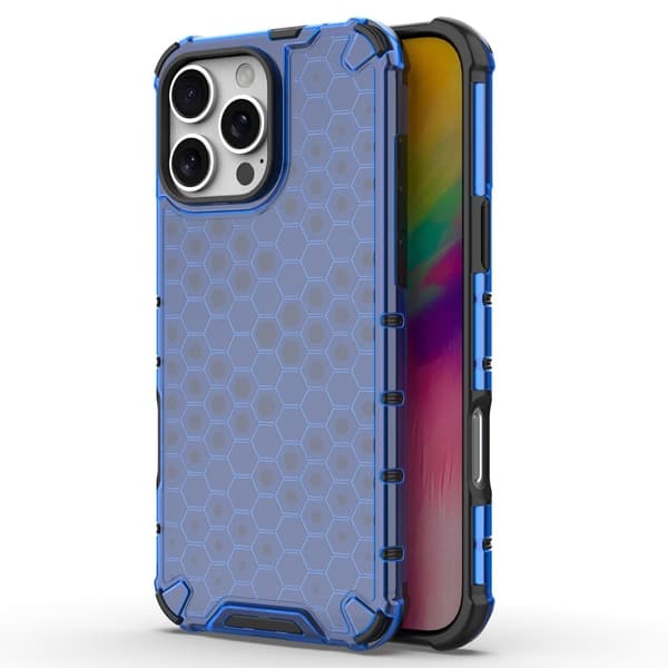 Bofink Honeycomb iPhone 16 Pro deksel - Blå Blue