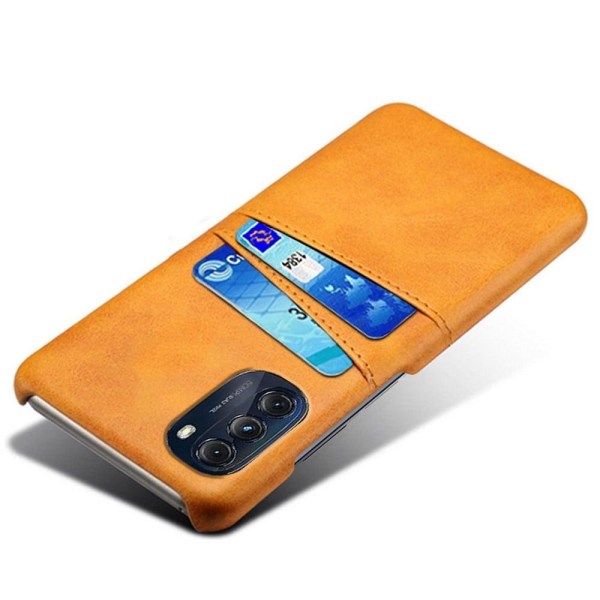 Motorola Moto G (2022) skal med korthållare - Orange Orange