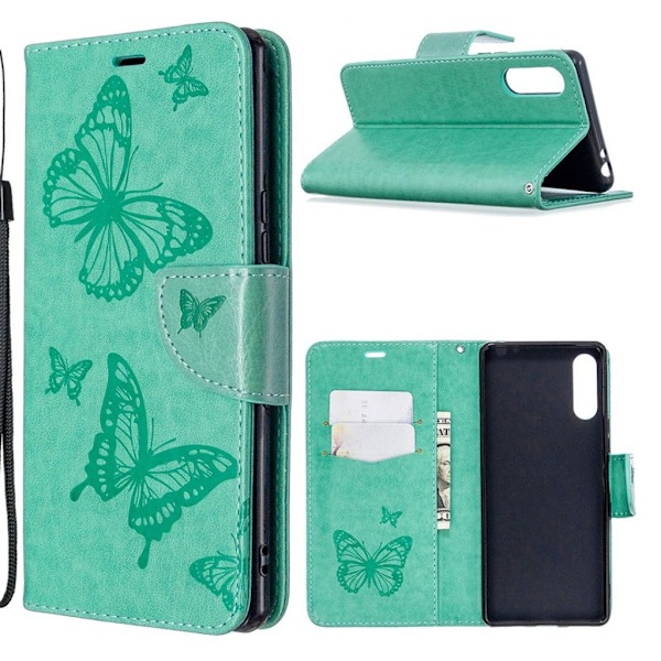 Butterfly Sony Xperia L4 Etui - Green