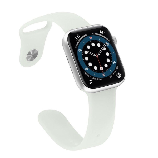 Apple Watch 42mm - 44mm farveskiftende silikoneurrem - Gennemsigtig Til Grå Silver grey