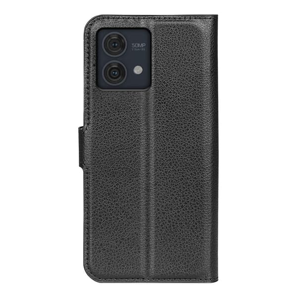 Klassisk Motorola Moto G84 Flip Etui - Sort Black
