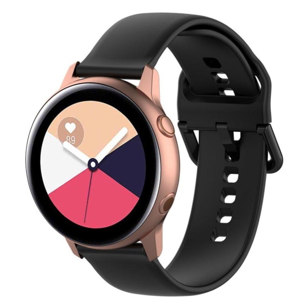 Samsung Galaxy Watch Active klockarmband i silikon - Svart Svart