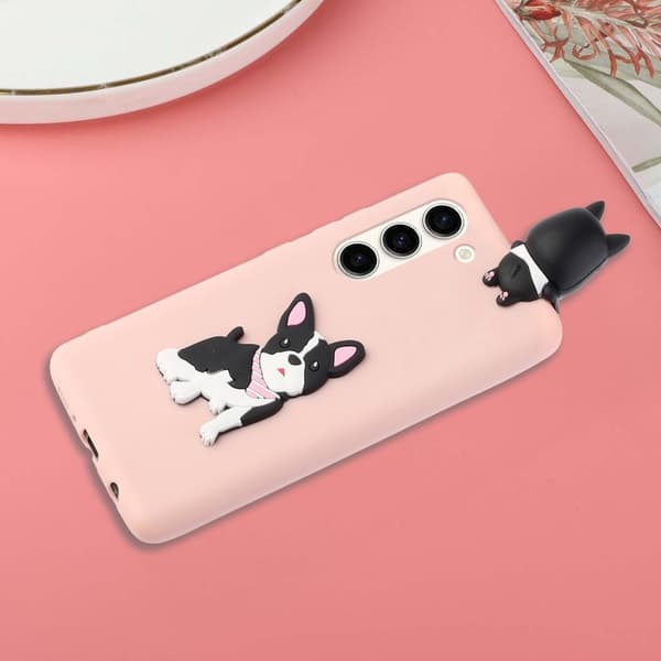 Cute 3d Samsung Galaxy S23 Plus Suojakotelo - Cute Koira Pink