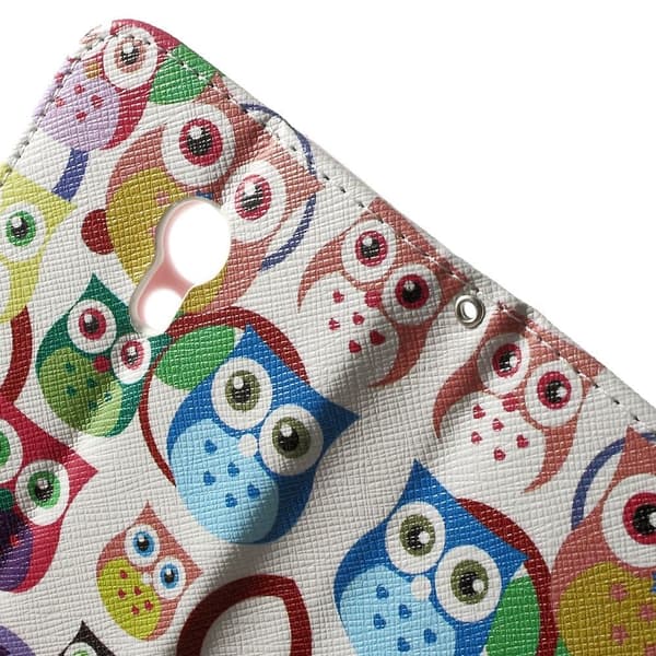 Moberg (Ugler) Motorola Moto G2 Læder Flip Etui Multicolor