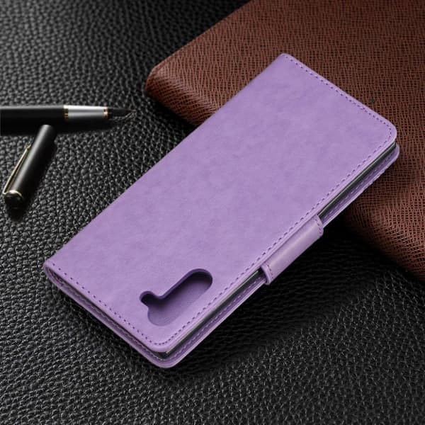 Butterfly Samsung Galaxy Note 10 etui - Violetti Purple