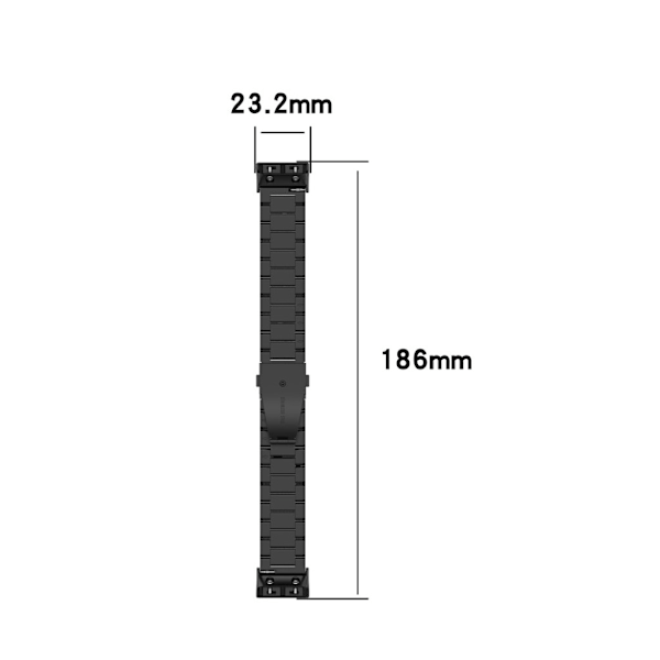 Garmin Forerunner 35 stainless steel watch band - Black Svart