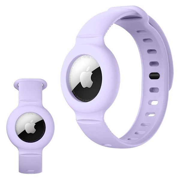 AirTags simple silicone watch strap - Purple Lila
