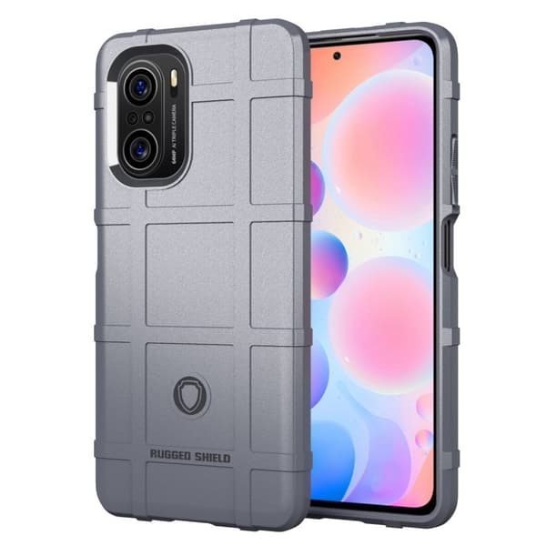 Rugged Shield Xiaomi Redmi K40 / Xiaomi Redmi K40 Pro / Xiaomi Redmi K40 Pro Plus kotelot - Harmaa Silver grey