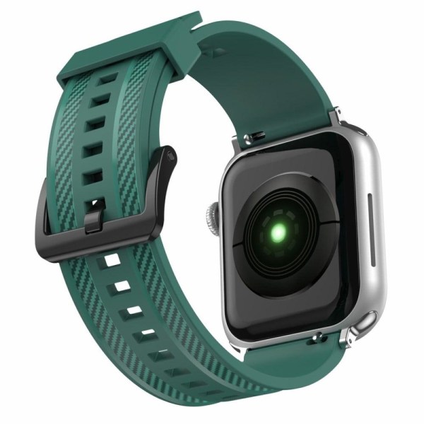 Apple Watch (41mm) hiilikuituinen silikonikellon hihna - Vihreä Green