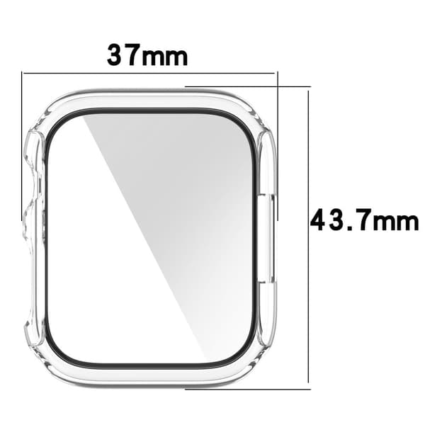 Apple Watch (41mm) 2-in-1 cover with tempered glass screen protector - White Vit