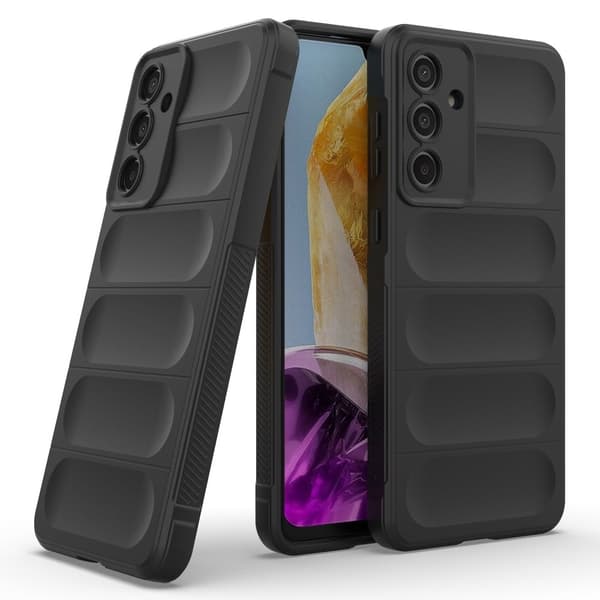 Mjukt greppformat Samsung Galaxy M55 skal - Vit Vit