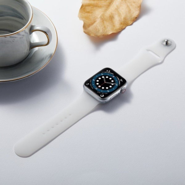 Apple Watch 40 mm farveskiftende silikone-urrem - Hvid Til Gul Multicolor