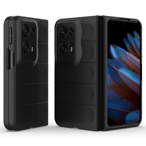 Blødt grebsformet Oppo Find N2 cover - Sort Black