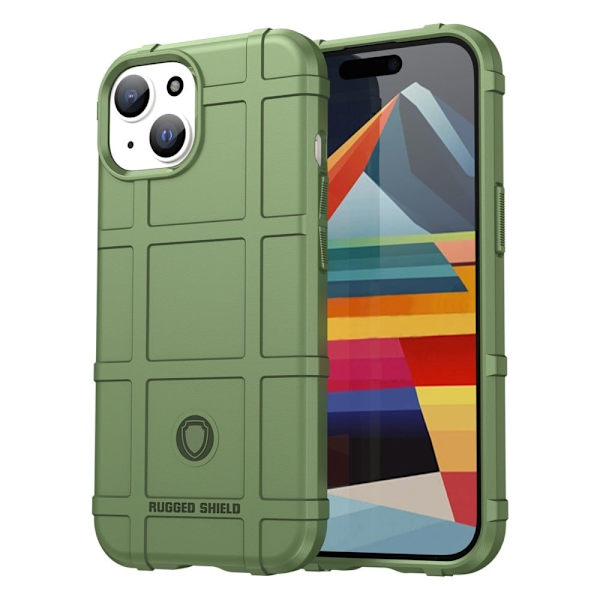Rugged Shield Etui iPhone 15 - Grønn Green