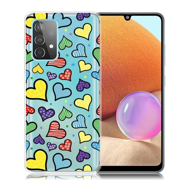 Deco Samsung Galaxy A32 skal - Hjärtan Grön