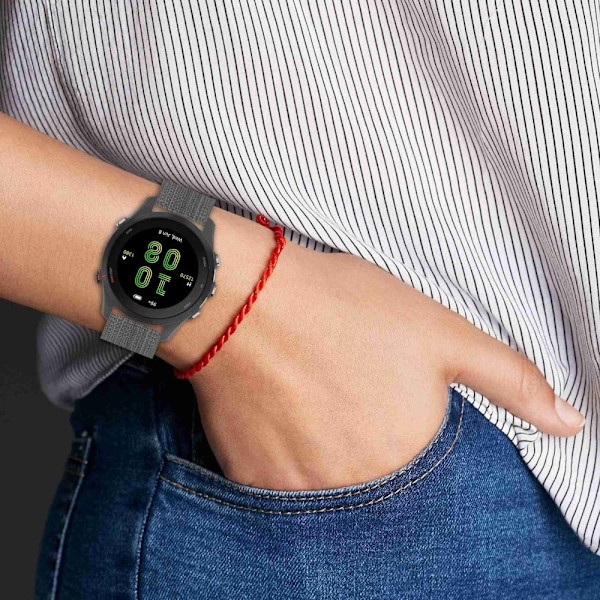 22 mm universellt klockarmband i nylon - Blå Rand Blå