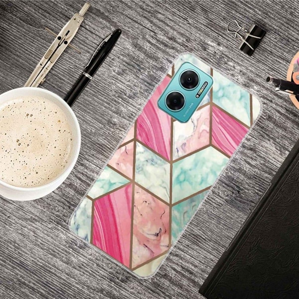 Marble design Xiaomi Redmi Note 11E cover - Farverig Marmorflise Multicolor