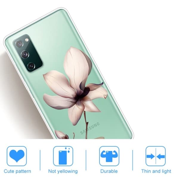 Deco Samsung Galaxy S20 FE 5G / Samsung Galaxy S20 FE skal - Vacker Blomma Rosa