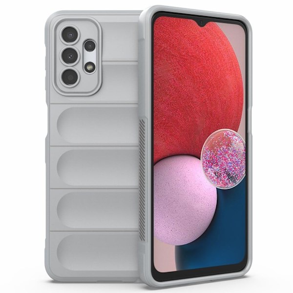 Mjukt greppformat Samsung Galaxy A13 4G skal - Silver/Grå Silvergrå