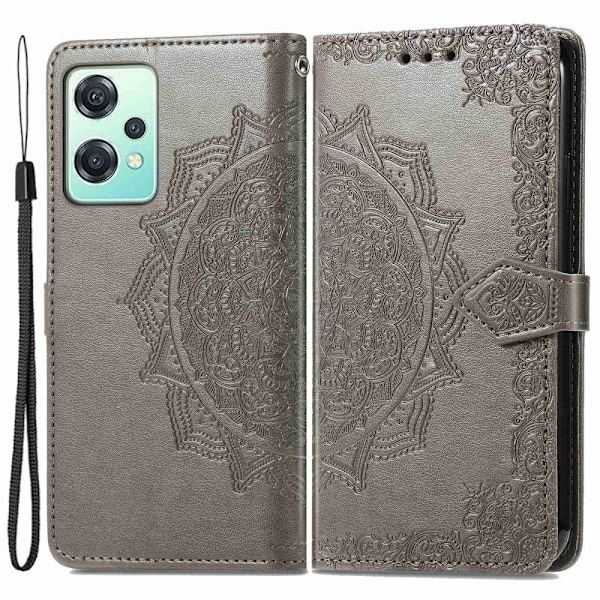 Mandala läder OnePlus Nord CE 2 Lite 5G fodral - Silver/Grå Silvergrå