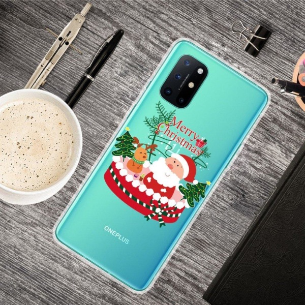 Christmas OnePlus 8T etui - Santa and kronhjort Red