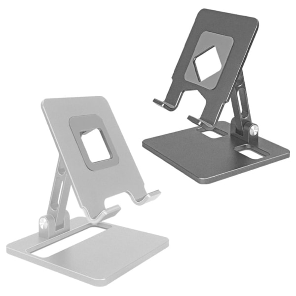 Universelt foldbart stativ til telefon/tablet/laptop - Grå Silver grey