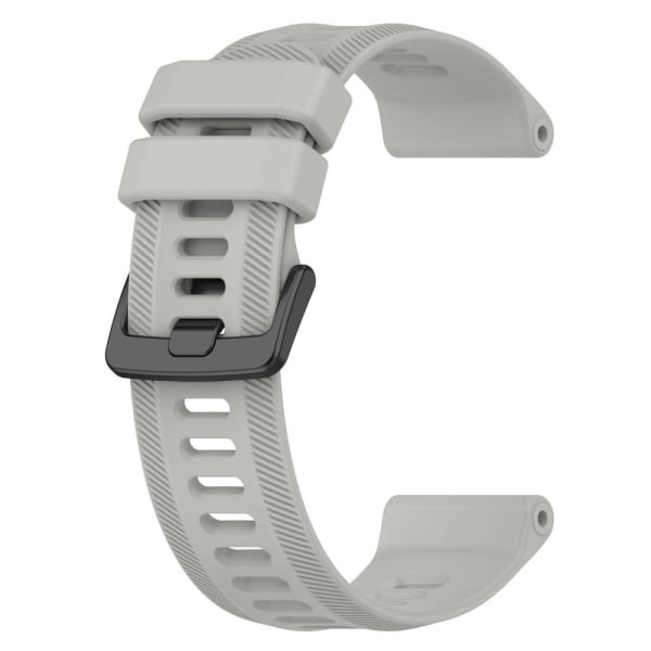 Twill design silicone watch strap for Garmin watch - Grey Silver grey