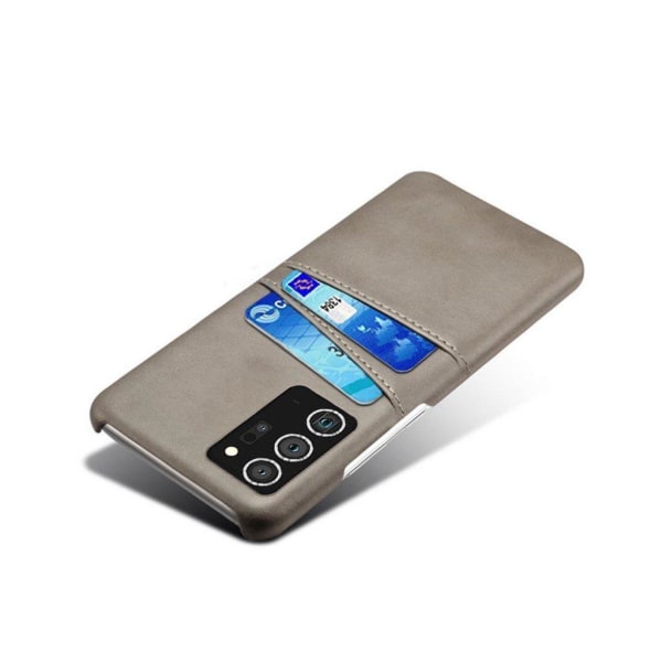 Samsung Galaxy Note 20 Ultra skal med korthållare - Silver/Grå Silvergrå
