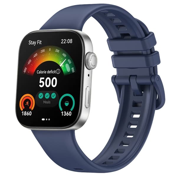 Huawei Watch Fit 3 Erstatningsklokkerem av myk silikon - Blå Blue
