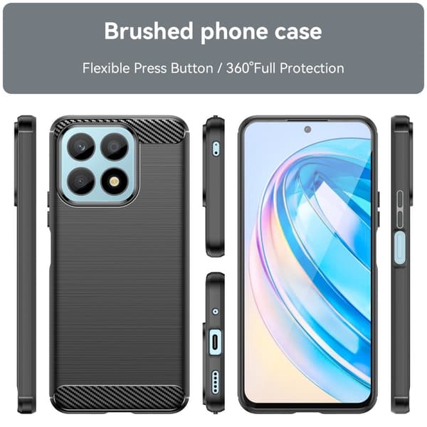 Carbon Flex Etui Honor X8a - Svart Black