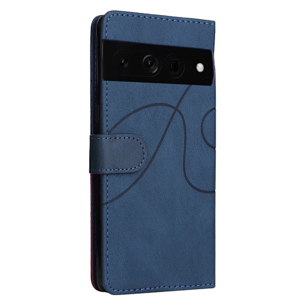 Teksturoitu nahkakotelo hihnalla Google Pixel 7 Pro - Sininen Blue